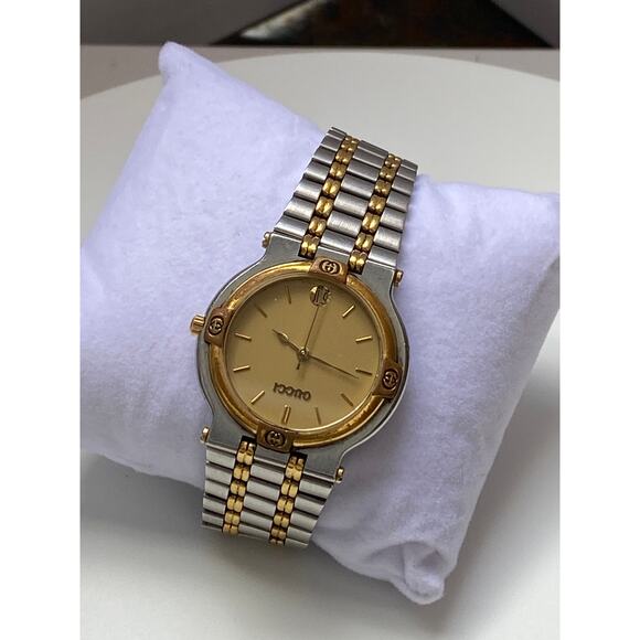 Gucci Watch 9040M 36mm  Gold Tone 6.5 Inch - Picture 1 of 12